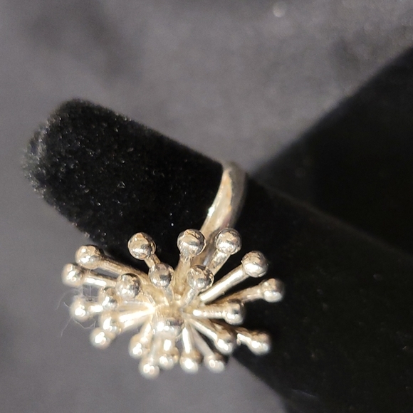 Starburst Sterling Silver Ring Sz 6 - Picture 3 of 6